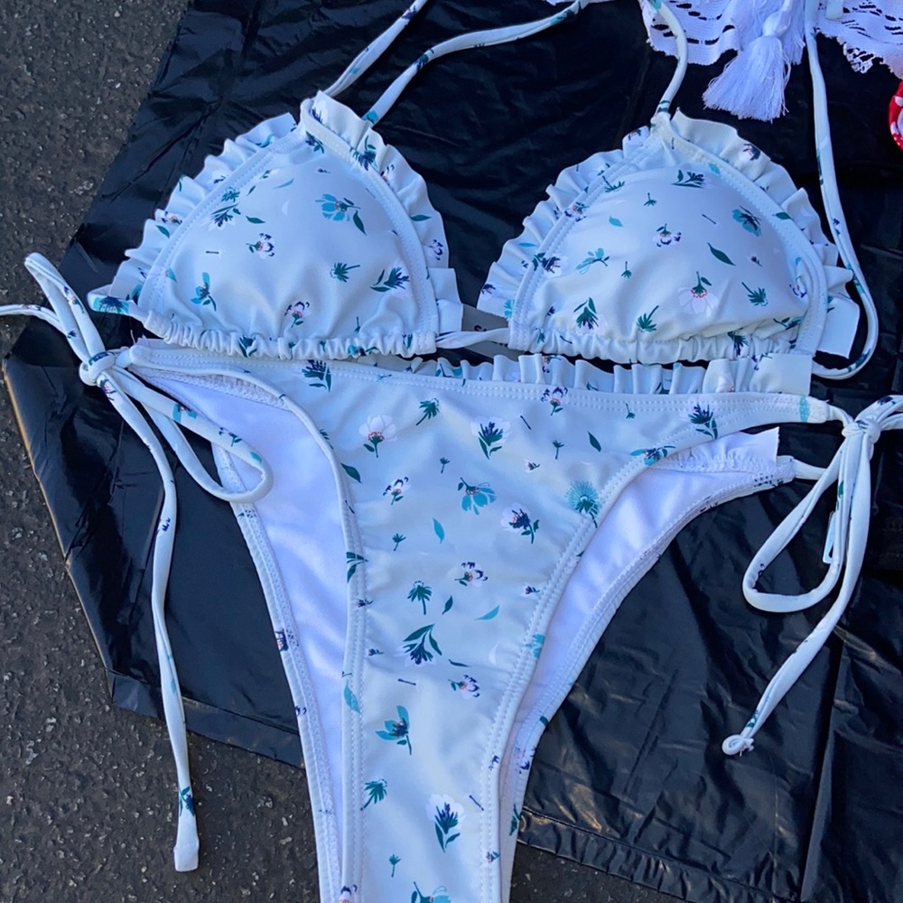 Two piece floral bikini